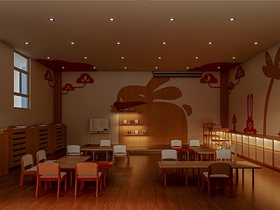 现代原木教室 儿童教室