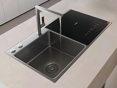 现代极简水槽 水槽洗碗机