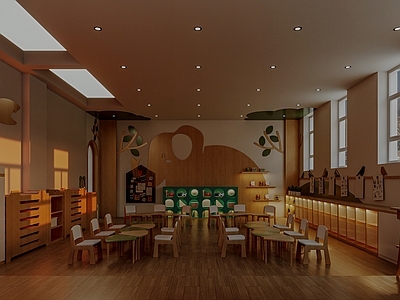现代原木教室 儿童教室