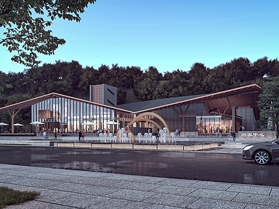 现代其他公共建筑 现代游客中心 驿站 会所