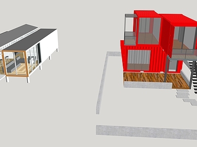 现代轻奢其他工业建筑 集装箱建筑 集装箱 集装箱酒店 工业风建筑