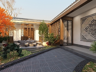 新中式景观庭院