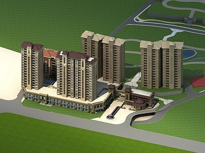 欧式高层住宅 欧式商业住宅小区
