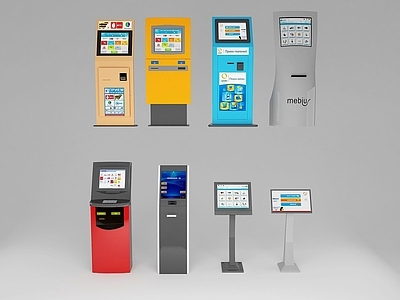 现代展示自动机挂号机