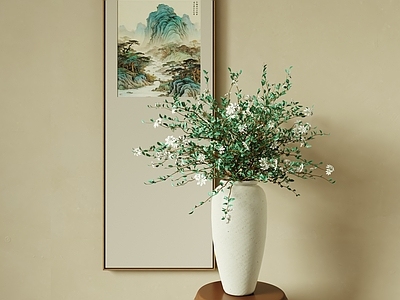 新中式花艺 花瓶花艺 新中式装饰画 新中式花瓶