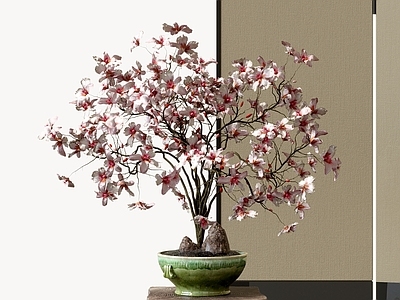 盆景 新中式花艺摆件 盆景盆栽 艺术插花 鲜花花卉 陶瓷花瓶