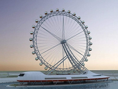现代广场景观 摩天轮