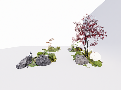 植物组合 禅意植物 中式植物 植物小品 枯山水植物