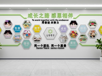 现代文化墙 企业文化墙 照片墙 团队风采 风采展示