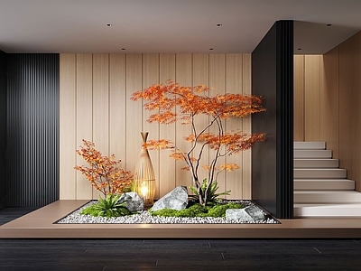 现代室内景观 现代室内景观造景 苔藓景观 景观小品 植物景观 景观石