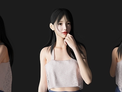 现代坐姿美女人物