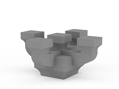 现代其他建筑外观 灰色斗拱