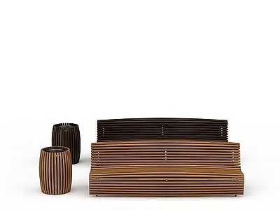 现代其他景观小品 广场休闲椅子