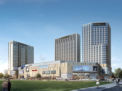 现代商场建筑 商业综合体 办公 酒店 公寓