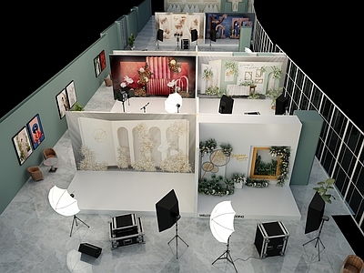 现代婚纱摄影 摄影馆 摄影美陈 摄影棚