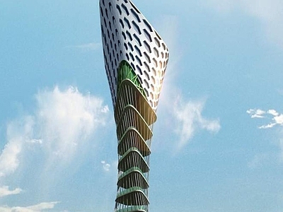 现代艺术风格建筑 景观楼 景观塔 瞭望塔