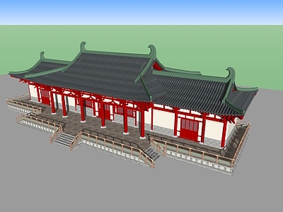 中式入口大门 古建大门 汉代大门 唐代大门 仿古大门入口 寺庙大门