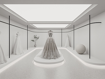 现代婚纱摄影 婚纱展厅