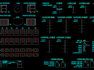 现代厨房设施 厨房橱柜图库 施工图