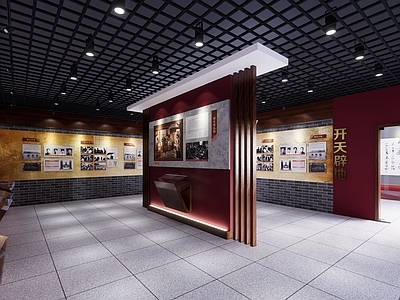 现代新中式博物馆 展厅设计 文化展厅 博物馆