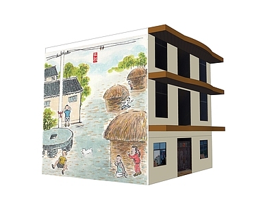 现代文化墙 民居建筑墙绘 乡村文化墙