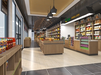 现代其他商业空间 现代文创商店 文创超市 文创展柜