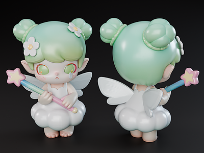 虚拟人物 可爱小天使 仔仔 卡通 哭泣 丸子头