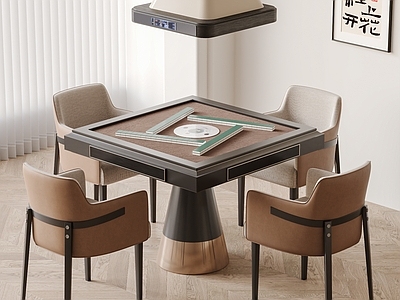 麻将桌 现代麻将桌椅 棋牌桌椅 休闲桌椅 吸烟灯 棋牌室
