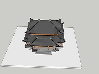 中式寺庙建筑 古建 寺庙