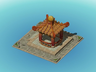 复古新中式古建筑 仿古亭 仿古建筑亭