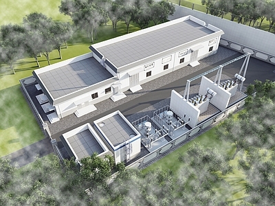 新中式其他公共建筑 新中式变电站