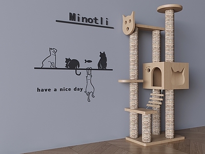 猫爬架 实木猫爬架猫树 猫窝宠物用品设备