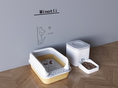其他宠物用品 自动喂食器猫粮 猫砂盆猫厕所食盒