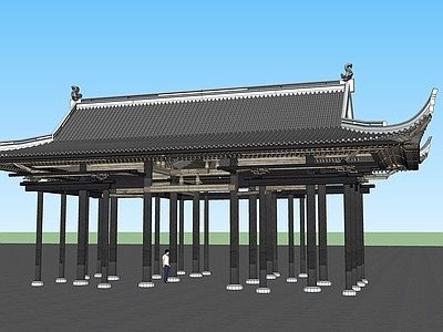 中式古建筑 歇山顶