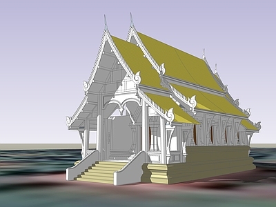 中式寺庙建筑 异域风情