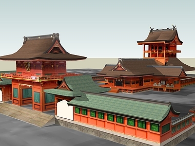 日式古建筑 日本唐风古建