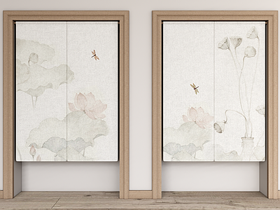 新中式中式窗帘 帘子 短帘 半帘 门帘 布帘