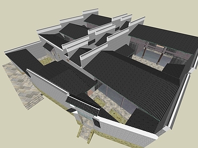 中式古建筑 唐风古建