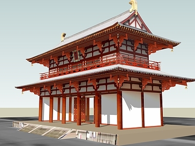 中式古建筑 唐风古建