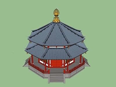 中式古建筑 唐风古建