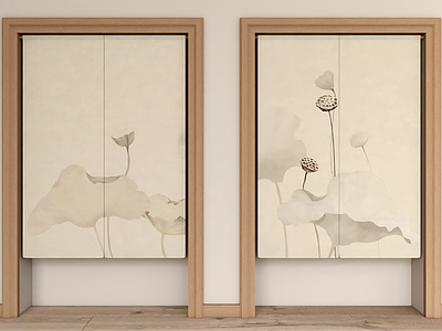 新中式中式窗帘 帘子 门帘 半帘 布帘 短帘