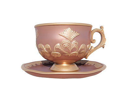 茶具 轻奢风格 茶杯 金丝边咖啡杯 茶杯