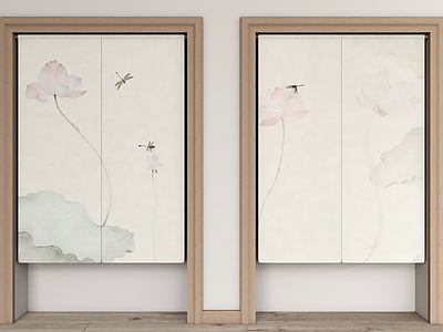 新中式中式窗帘 帘子 布帘 短帘 半帘 门帘