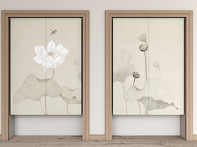 新中式中式窗帘 帘子 半帘 短帘 布帘 门帘