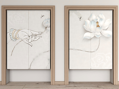 新中式中式窗帘 帘子 门帘 短帘 半帘 布帘