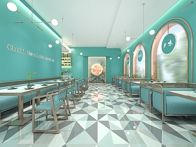 现代咖啡奶茶店