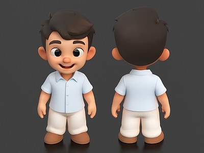 男人 卡通男孩 小孩 小男孩