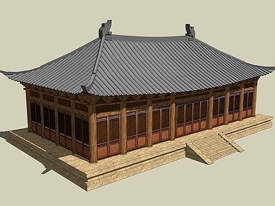 中式古建筑 庑殿