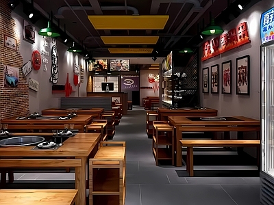 工业火锅店 工业简约火锅店 串串火锅店