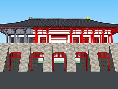 中式古建筑 城门楼